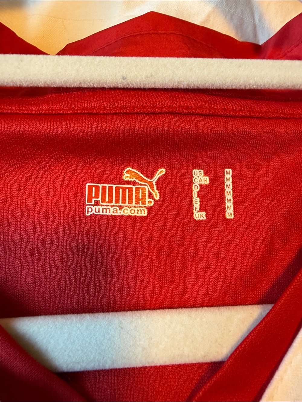 Puma Red and White Swiss Football Jersey - Picture 3 of 9
